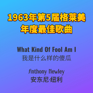1963年第5届格莱美年度最佳歌曲What Kind Of Fool Am I-Anthony Newley