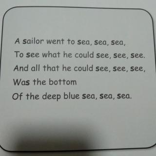 A sailor went to sea,sea,sea