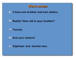 Word Stress