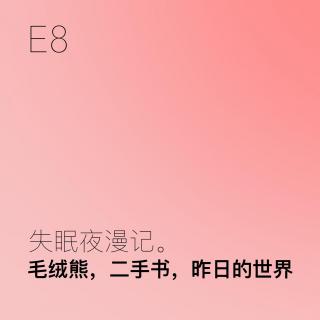 E8 毛绒熊，二手书，昨日的世界