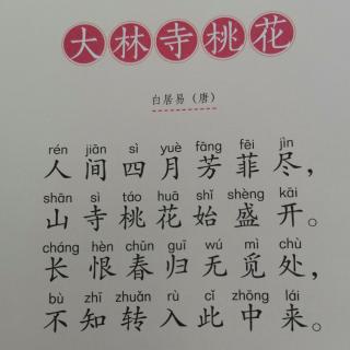 夏《大林寺桃花》