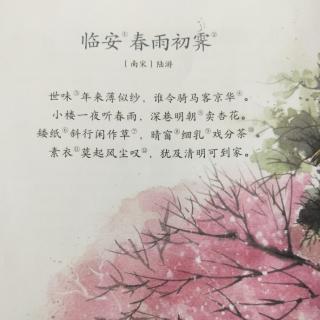 临安春雨初霁陆游