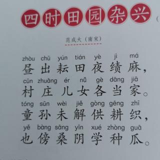 夏《四时田园杂兴》