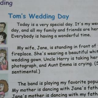 Tom wedding day