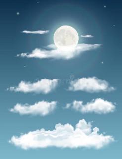 一分钟读金子美铃童谣-月亮和云彩