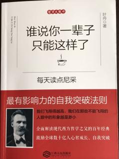 《谁说你一辈子只能这样了》（叶舟）尼采谈苦难之一