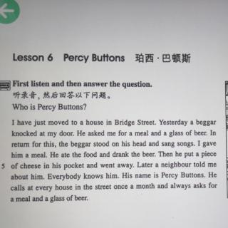 新概念英语2 Lesson6 - Percy Buttons