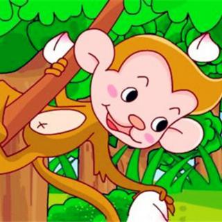 小猴吃瓜果