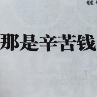 那是辛苦钱