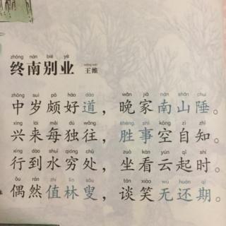 《终南别业》王维