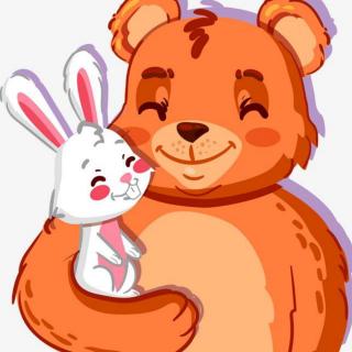 熊抱兔子情侣头像图片