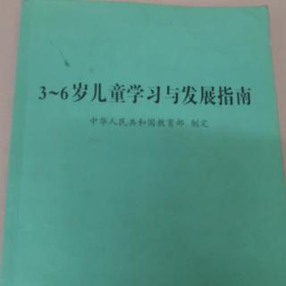 《3—6岁儿童学习与发展指南》