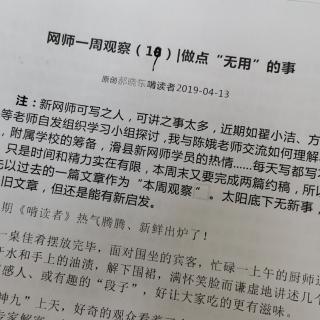 郝晓东《新网师一周观察》（19）