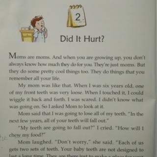 Book1－2《Did it Hurt?》