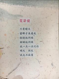 儿童诗37《花朵说》