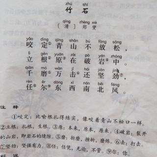 竹石古诗带拼音版图片图片