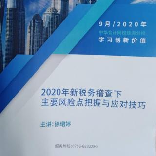 2020新税务稽查下主要风险点把握与应对技巧1