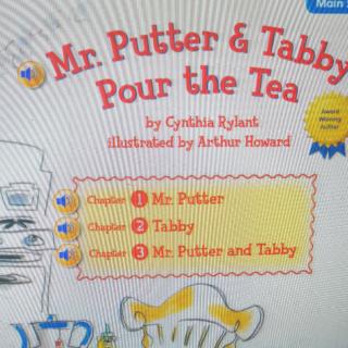 Mr.putter and Tabby pour the tea