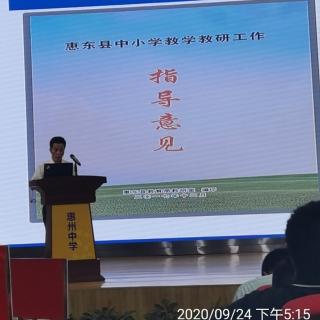惠东教育局代表发言（惠州2020年基础教育质量大会上）