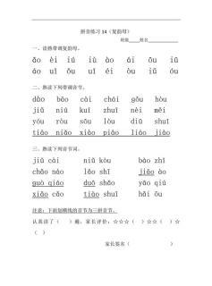 拼音练习14