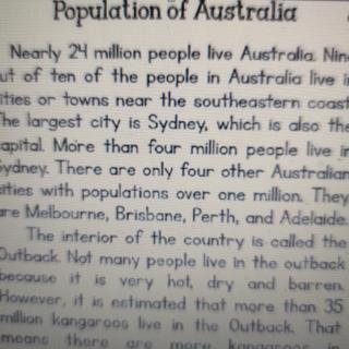 Population in Australia