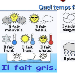 Quel temps fait -il ?什么天气?