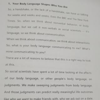 C组 Body Language