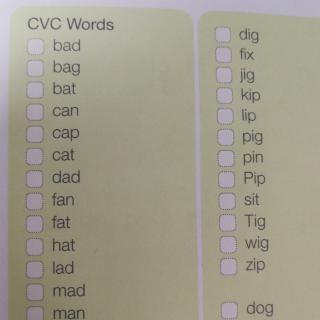 CVC words