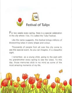 one story a day一天一个英文故事-11.14 Festival of Tulips