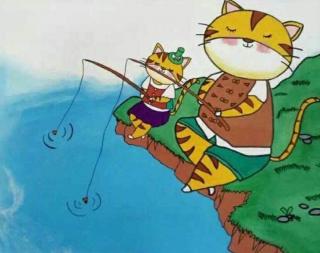 晚安故事《小猫钓鱼》