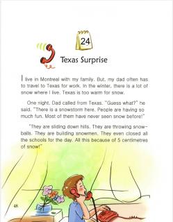 One story a day一天一个英文故事-11.24 Texas Surprise