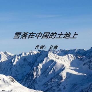 《雪落在中国的土地上》作者：艾青