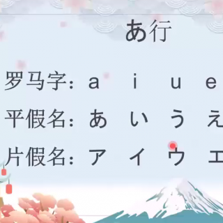 a行ka行sa行ta行平假名读写 -日语50音图入门发音学习