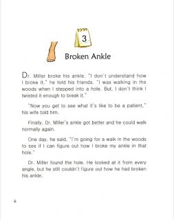 one story a day一天一个英文故事-12.3 Broken Ankle