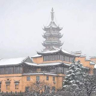 大雪纷飞的金陵城