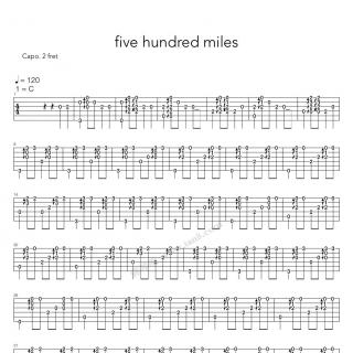 清唱Five Hundres Miles