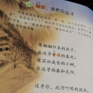 预习《延安，我把你追寻》