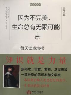 《因为不完美，生命总有无限可能》（叶舟）培根谈生活本质之六