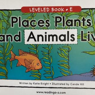 RAZ LevelE 801 - Places, plants and animals live