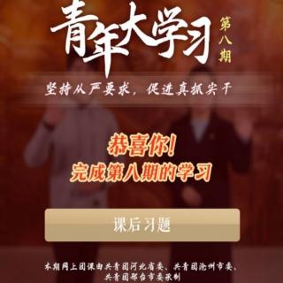 青年大学习:坚持从严要求，促进真抓实干