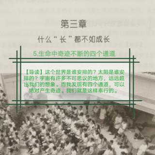 5.生命中奇迹不断的四个通道