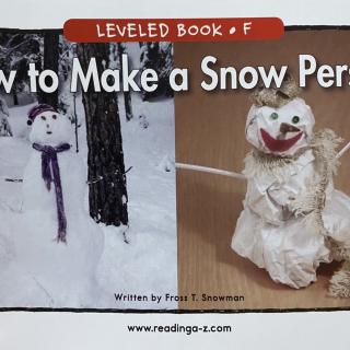 RAZ LevelF 701 - How to Make a Snow Person