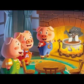 东焦幼儿园晚安故事分享《三只小猪盖房》