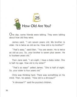 one story a day一天一个英文故事-1.25 How Old Are You？