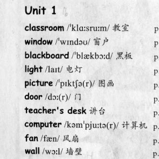 人教PEP英语四年级上册U1