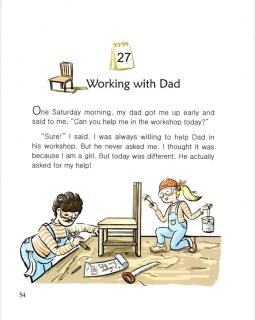 one story a day一天一个英文故事-1.27 Working with Dad