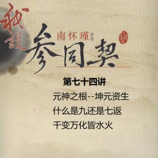 74  我说参同契南怀瑾  第七十四讲