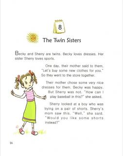 one story a day一天一个英文故事-2.8 The Twin Sisters