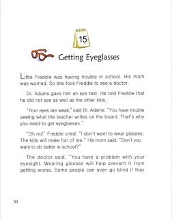one story a day一天一个英文故事-2.15 Getting Eyeglasses