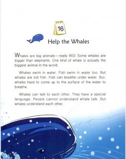 one story a day一天一个英语故事-2.16 Help the Whales